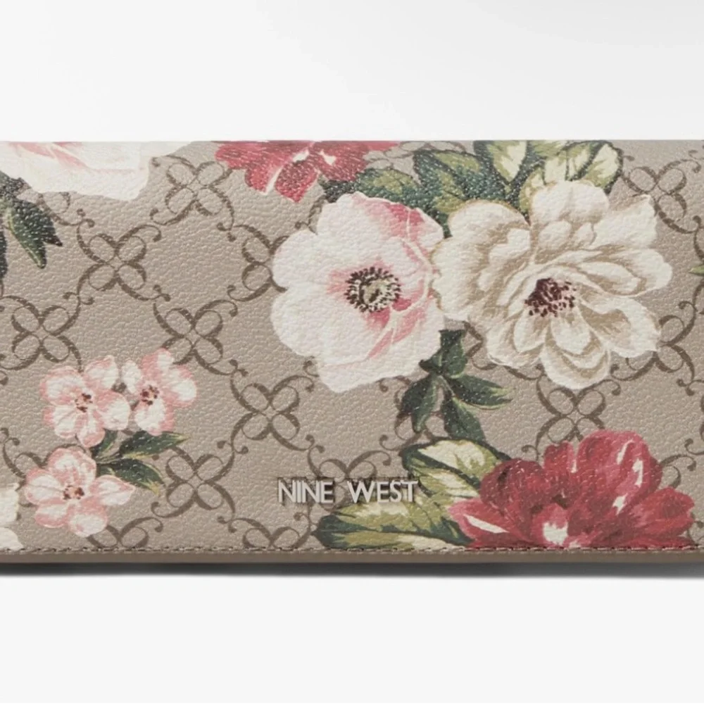 Nine West Floral Women's Wallet - Beige and Pink - Picture 1 of 6